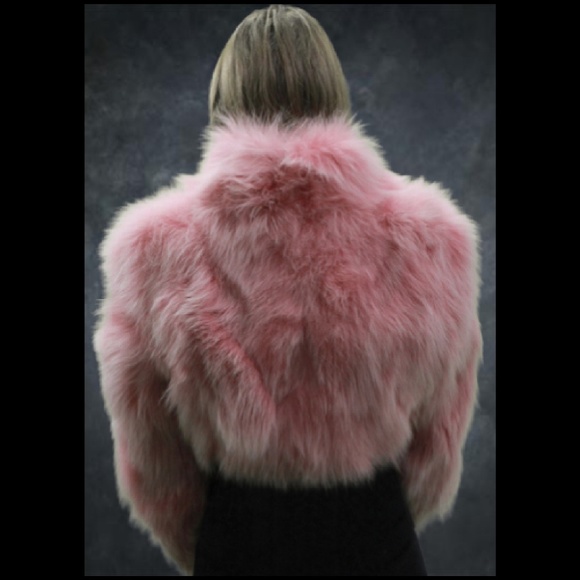 Sold Light Pink Fox Fur Jacket - Picture 3 of 3